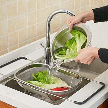 Stainless Steel Kitchen Telescopic Drain Basket