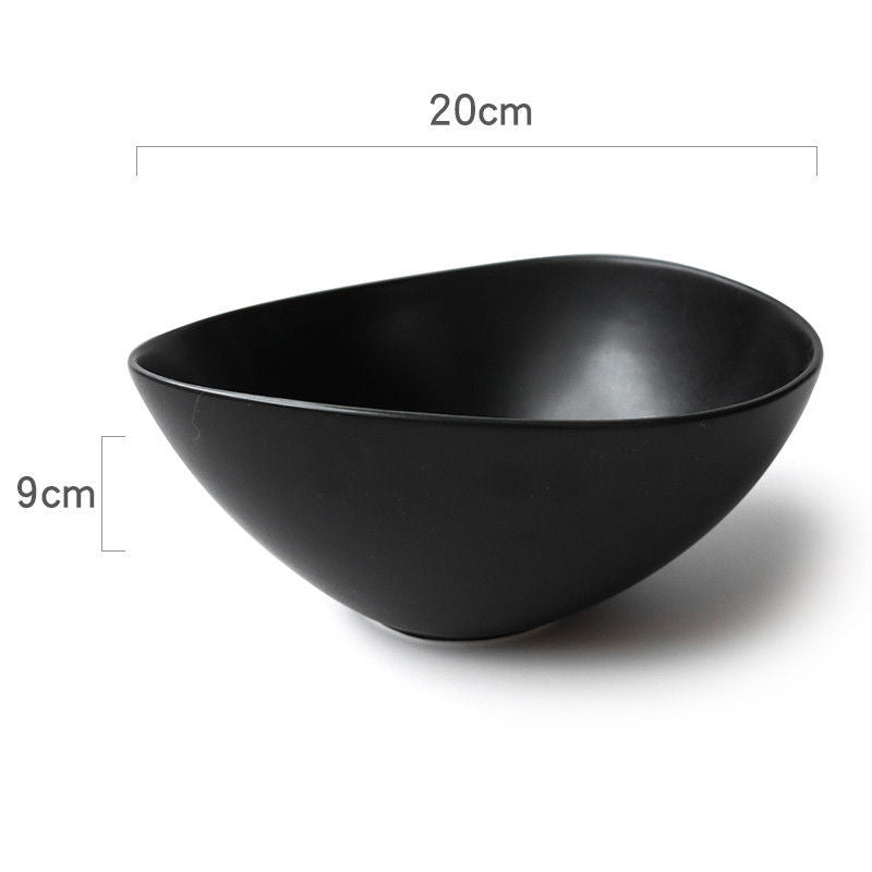 Ceramic Japanese Bowls Are Beautiful And Cute. Irregular Household 5-inch Bowls And Plates Single