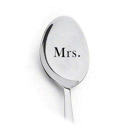 Couple Tableware Good Morning Stainless Steel Long Handle Spoons Lettering