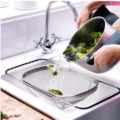 Stainless Steel Kitchen Telescopic Drain Basket