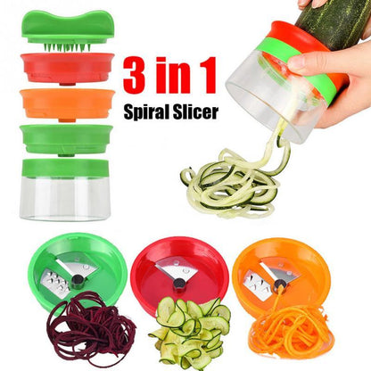 Food Slicer 3 In 1 Potato Spiralizer Multi-function Cutter Vegetable Slicer Kitchen Tools