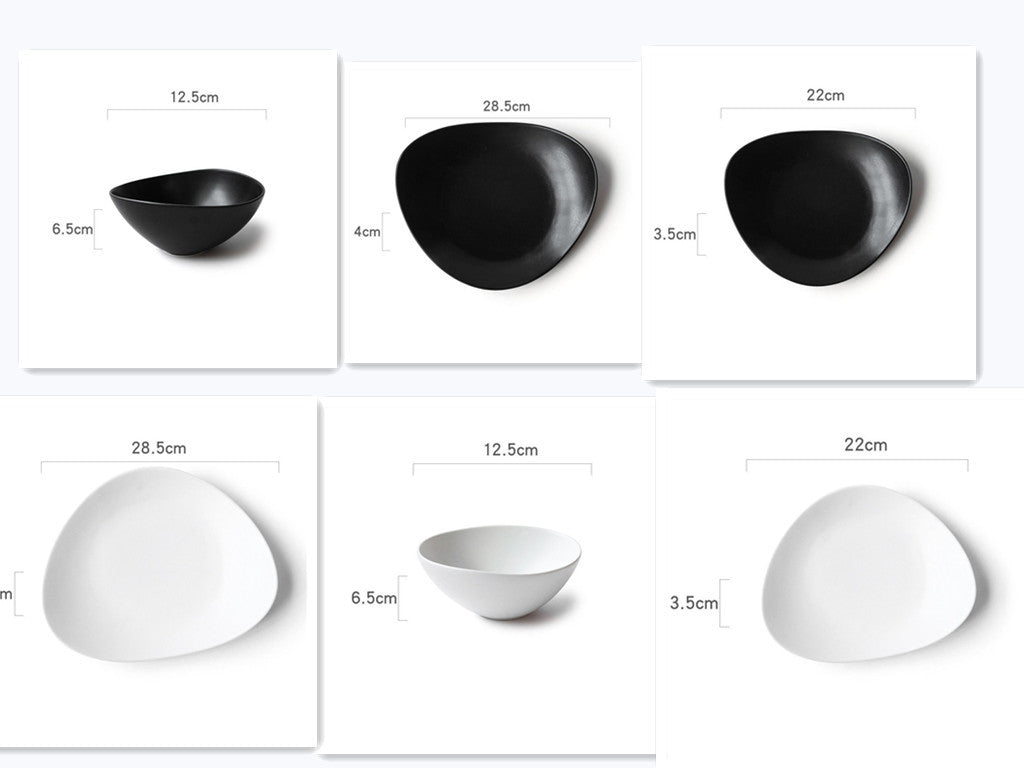 Ceramic Japanese Bowls Are Beautiful And Cute. Irregular Household 5-inch Bowls And Plates Single